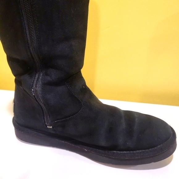 VGUC UGG Suede Sumner Tall Black Side Zipper Size 7 - Picture 6 of 12